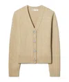 Tory Burch Wool Cardigan In Nude