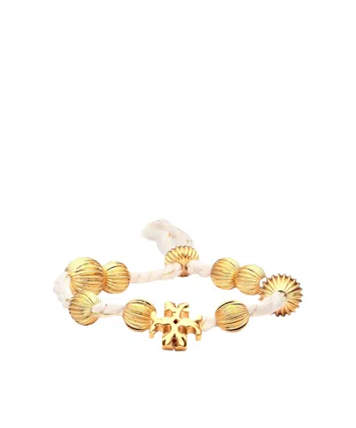 Tory Burch Woven Bracelet In Yellow