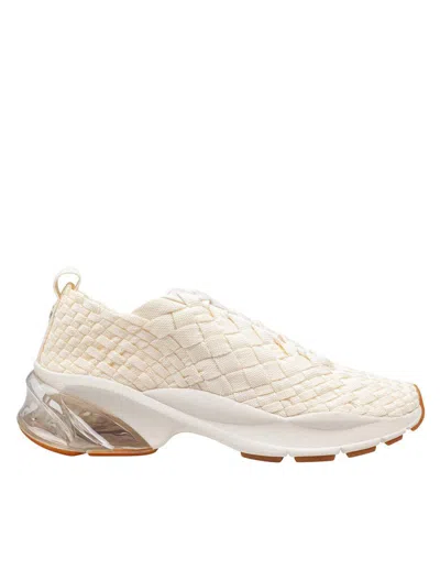 Tory Burch Woven Polyester Sneakers In White