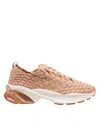 Tory Burch Woven Polyester Sneakers In Blush