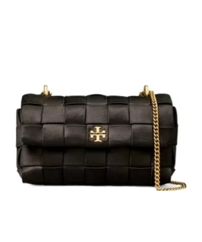 Tory Burch Woven Shoulder Bag In Black