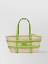 Tory Burch Woven Texture Tote Bags With Dual Handles