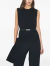 Tory Burch Crepe Wrap Top In Black