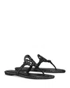 Tory Burch Miller Flip Flops In Suede With Rhinestones In Black
