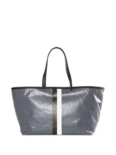 Tory Burch Xl Racer Stripe Print Tote Bag In Blue