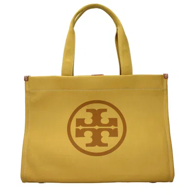 Tory Burch Yellow Fabric Shoulder Bag In Crown