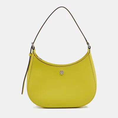 Pre-owned Tory Burch Yellow Leather Emerson Zip Shoulder Bag
