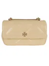 Tory Burch Yellow/orange Kira Diamond Quilt Pave Mini Flap Bag In Yellow