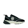 Tory Burch Ylon And Leather Good Luck Sneakers In Black