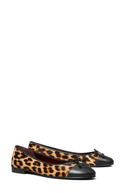 TORY BURCH TORY BURCH LEOPARD PRINT GENUINE CALF HAIR BALLET FLAT