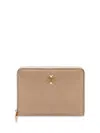 Tory Burch Zip Around Mini Wallet In Soft Cement