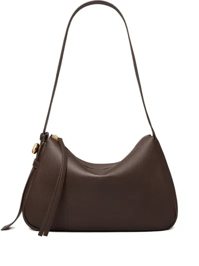 Tory Burch Zip-fastening Flap Shoulder Bag In Brown