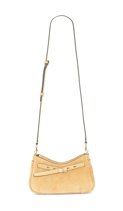 Tory Burch Zip Top Crossbody Bag In Butter