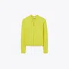 Tory Burch Zip Viscose Sweater In Lemon Citrus