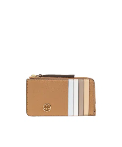 Tory Burch Eleanor Card Holder In Buff