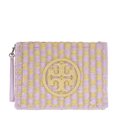 Tory Burch Zipper Clutch In Nude
