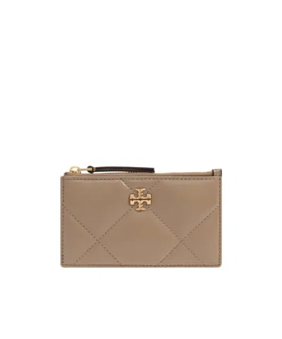 Tory Burch Zipper Wallet In Brown