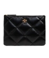 Tory Burch Black Calf Leather Clutch Bag In Black