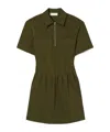 Tory Burch Zip-front Viscose Dress In Green