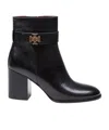 Tory Burch T Lock Heeled Ankle Boots 70mm Perfect Black In Black