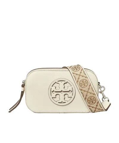 Tory Burch Zippered Shoulder Bag In Nude