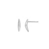 Tory Long Women's Silver Curve Studs