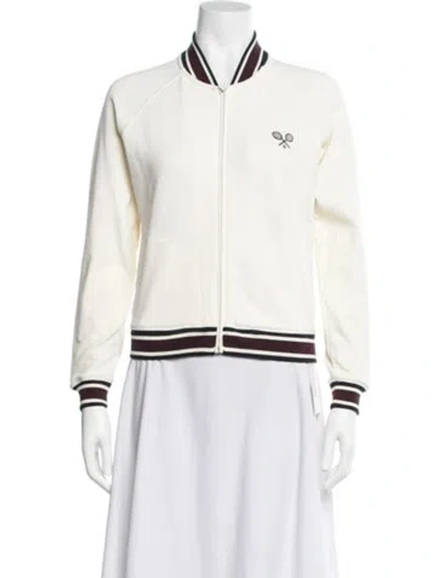 Pre-owned Tory Sport Bomber Jacket In Neutrals