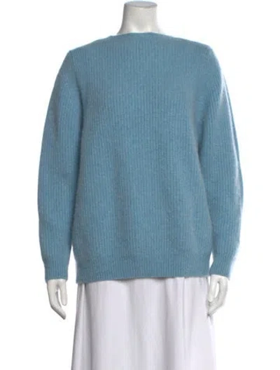 Pre-owned Tory Sport Cashmere Crew Neck Sweater In Blue