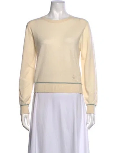 Pre-owned Tory Sport Cashmere Crew Neck Sweater In Neutrals