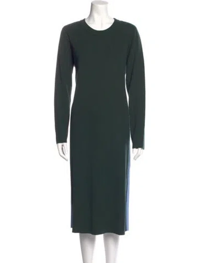 Pre-owned Tory Sport Cashmere Midi Length Dress In Green