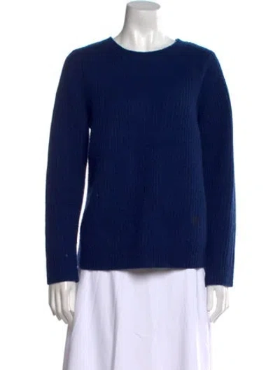 Pre-owned Tory Sport Cashmere Scoop Neck Sweater In Blue