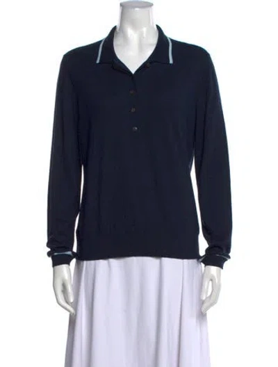 Pre-owned Tory Sport Cashmere Sweater In Blue