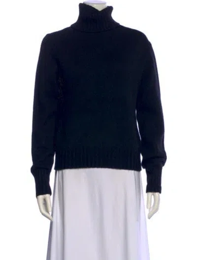 Pre-owned Tory Sport Cashmere Turtleneck Sweater In Black