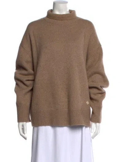 Pre-owned Tory Sport Cashmere Turtleneck Sweater In Neutral