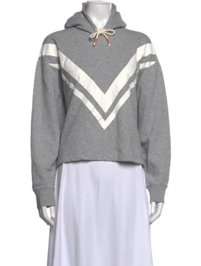 Pre-owned Tory Sport Colorblock Pattern Crew Neck Sweater In Gray