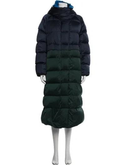 Pre-owned Tory Sport Colorblock Pattern Down Coat In Multi