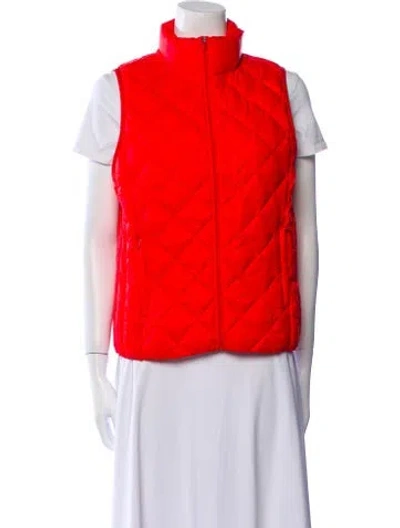 Pre-owned Tory Sport Colorblock Pattern Down Jacket In Red