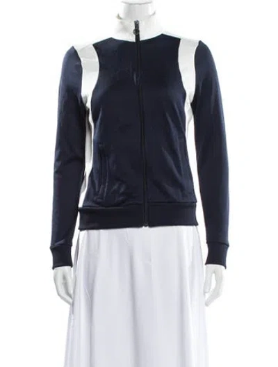 Pre-owned Tory Sport Colorblock Pattern Jacket In Blue