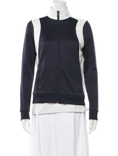 Pre-owned Tory Sport Colorblock Pattern Jacket In Blue