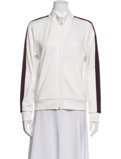 Pre-owned Tory Sport Colorblock Pattern Jacket In White