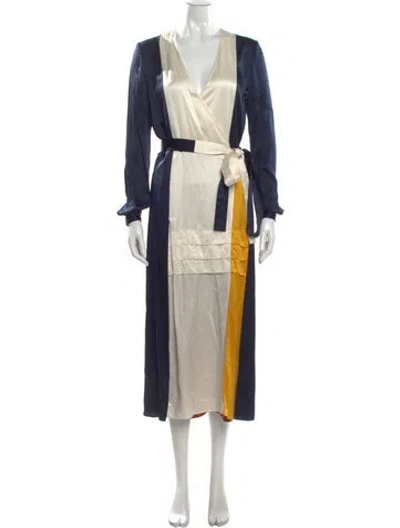 Pre-owned Tory Sport Colorblock Pattern Long Dress