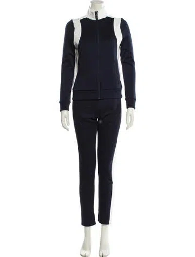 Pre-owned Tory Sport Colorblock Pattern Pant Set In Blue