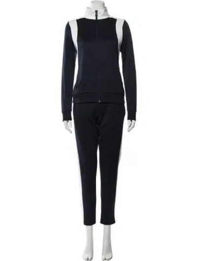 Pre-owned Tory Sport Colorblock Pattern Pant Set In Blue