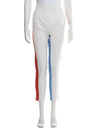 Pre-owned Tory Sport Colorblock Pattern Straight Leg Pants In Blue/red/white