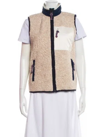 Pre-owned Tory Sport Colorblock Pattern Vest In Neutral