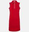 Tory Sport Tory Burch Contrast Stitch Polo Dress In Red