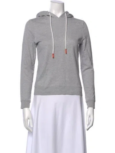 Pre-owned Tory Sport Crew Neck Long Sleeve Hoodie In Grey