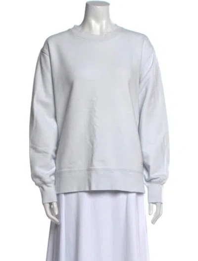 Pre-owned Tory Sport Crew Neck Long Sleeve Sweatshirt In Blue