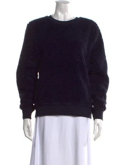 Pre-owned Tory Sport Crew Neck Long Sleeve Sweatshirt In Blue