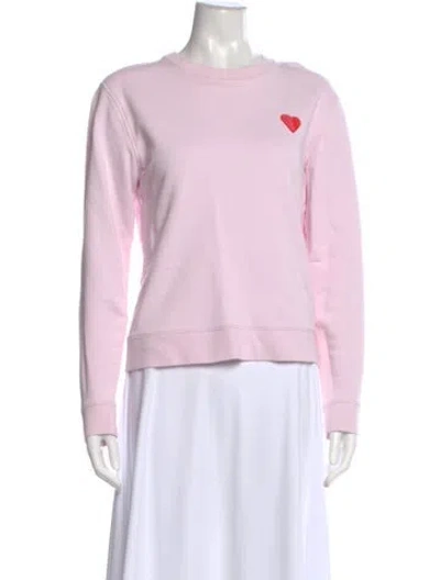 Pre-owned Tory Sport Crew Neck Long Sleeve Sweatshirt In Pink